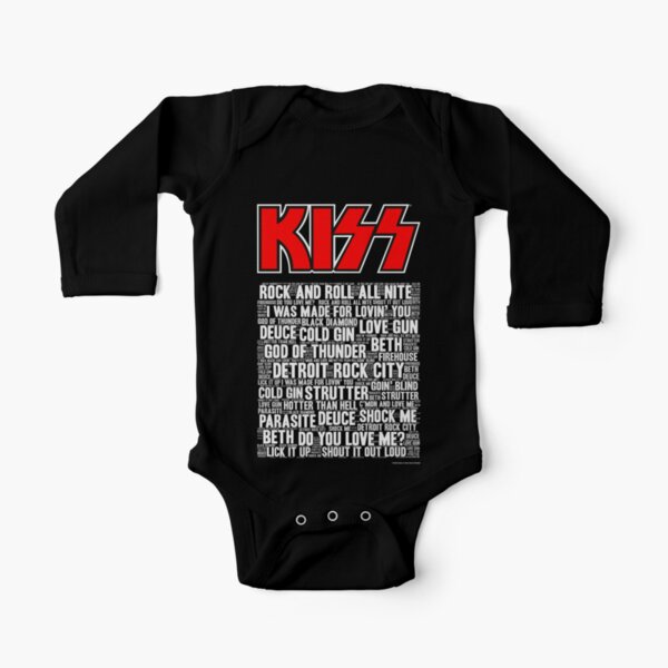 Kiss Babygrow tout-petit débardeur Kiss Logo Groupe de musique rock metal couleurs asst 0-18 m 
