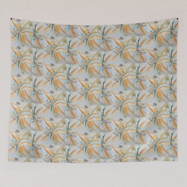 Item preview, Pale orange lilies watercolour painting  designed and sold by esvb.