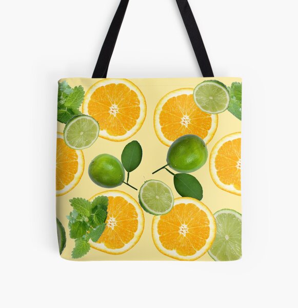 Shopping Bag Valencia, Lemon Print Tote Bag