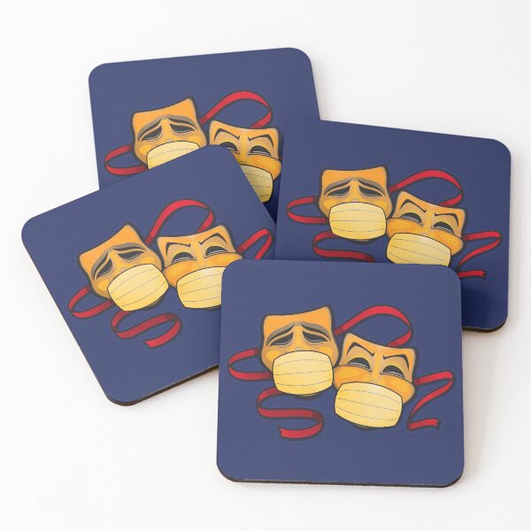 Item preview, Theater Masks Wearing Masks designed and sold by drawbey.