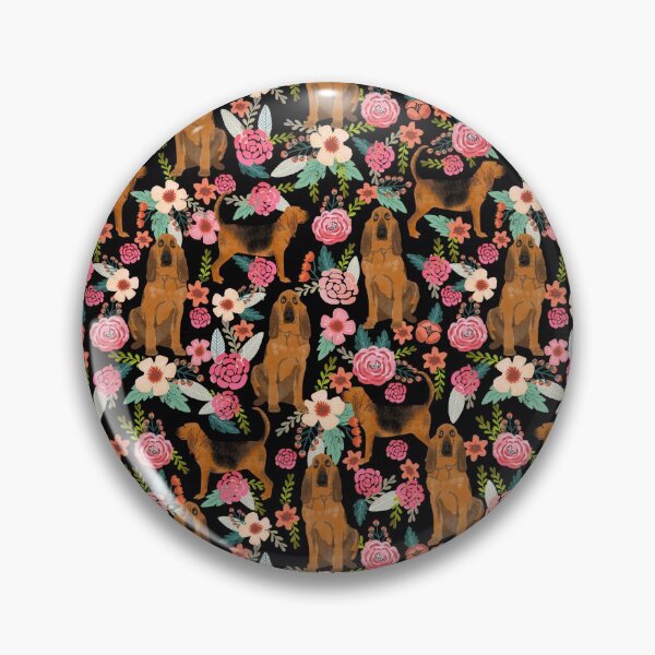 Item preview, Bloodhound floral dog breed dog pattern pet friendly pet portraits custom dog gifts by PetFriendly designed and sold by PetFriendly.