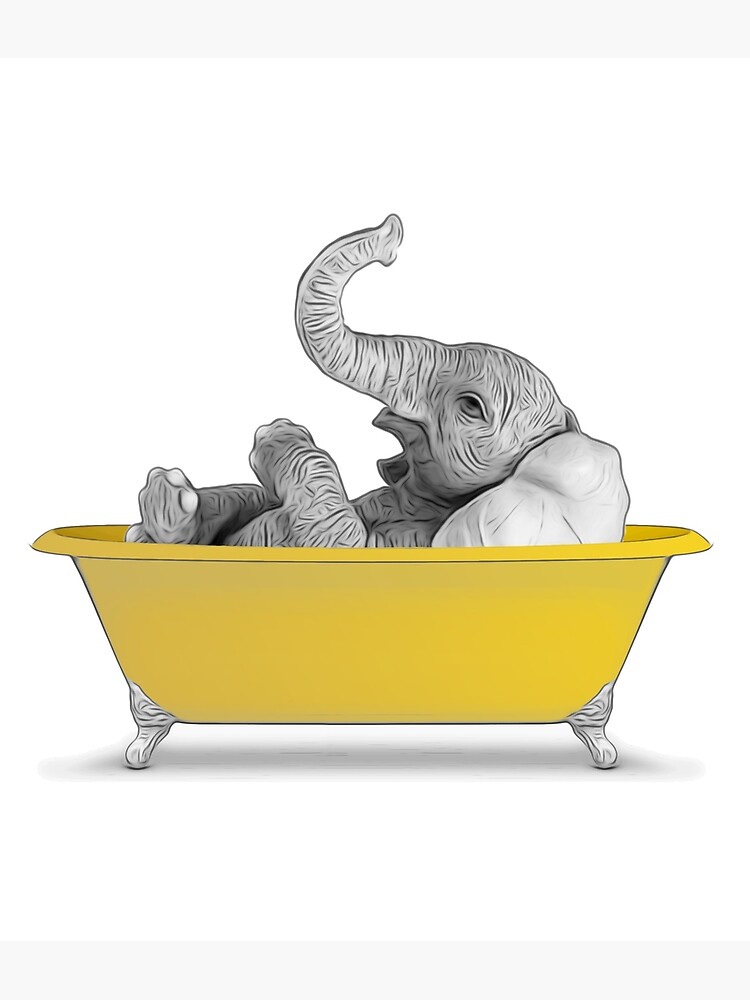 "bathroom art, elephant wall art, bathroom wall art, bathroom kids art