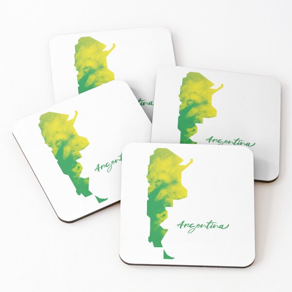 Item preview, Argentina Map in Watercolor (Green and Yellow) designed and sold by Geometricshow.