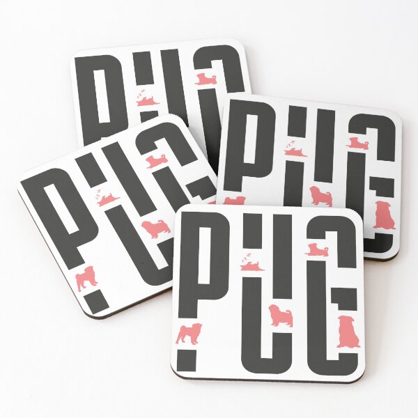 Item preview, funny pug typography design designed and sold by shokA Design.