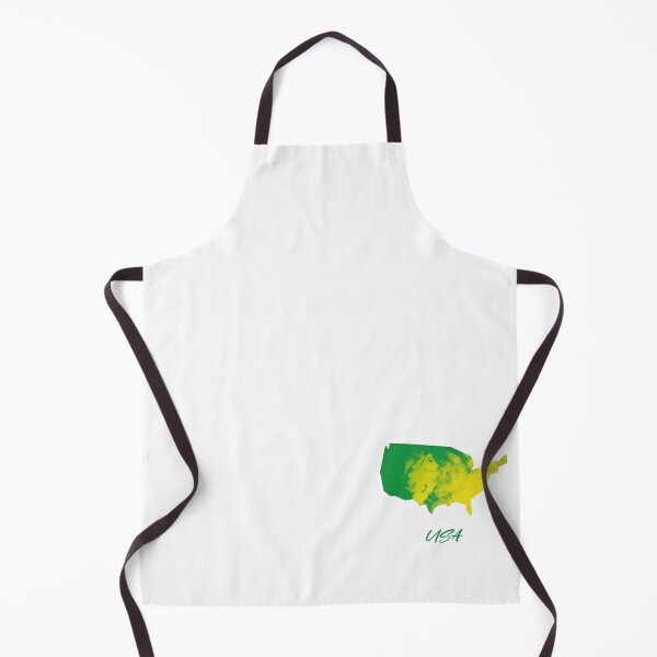 Item preview, USA Map in Watercolor (Green and Yellow) designed and sold by Geometricshow.