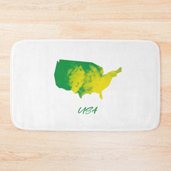 Item preview, USA Map in Watercolor (Green and Yellow) designed and sold by Geometricshow.
