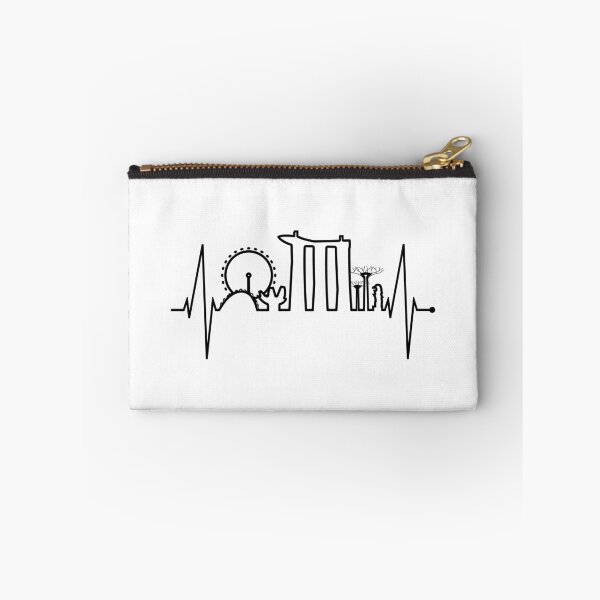 Item preview, Singapore Skyline Heartbeat Asian Singapura I Love Singapore Gift Idea designed and sold by EDcreations.