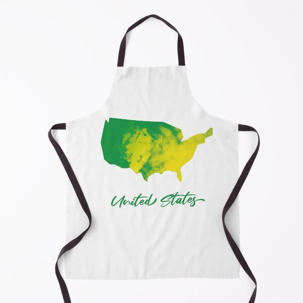 Item preview, United States Map in Watercolor (Green and Yellow) designed and sold by Geometricshow.