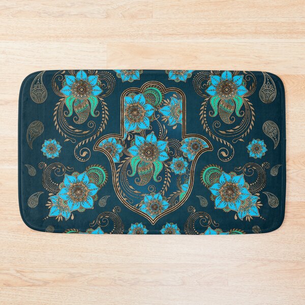 Item preview, Hamsa Hand -Hand of Fatima Floral Ornament designed and sold by k9printart.