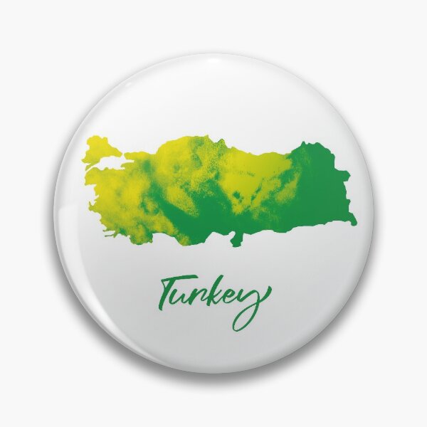 Item preview, Turkey Map in Watercolor  (Green and Yellow) designed and sold by Geometricshow.