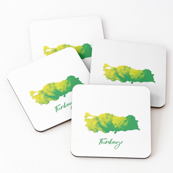 Item preview, Turkey Map in Watercolor  (Green and Yellow) designed and sold by Geometricshow.