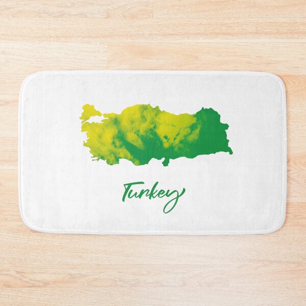 Item preview, Turkey Map in Watercolor  (Green and Yellow) designed and sold by Geometricshow.