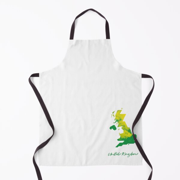 Item preview, The United Kingdom Map in Watercolor (Green and Yellow) designed and sold by Geometricshow.