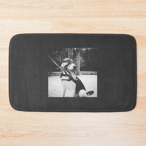 Item preview, Black and white dog in a black and white photograph designed and sold by Marcus Barcus.