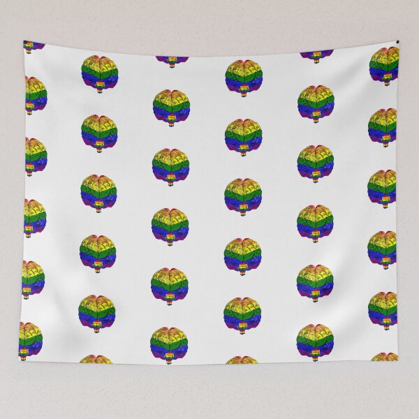 Item preview, Rainbow Brain- Colourful-LGBT-PRIDE designed and sold by DEE STUDIOS.