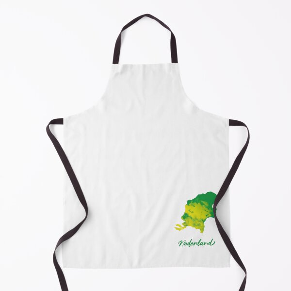 Item preview, Nederland (Netherlands) Map in Watercolor (Green and Yellow) designed and sold by Geometricshow.