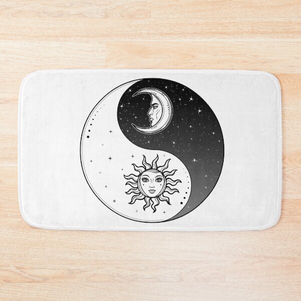 Item preview, Mystical drawing: Stylized sun and moon with human face, day and night. designed and sold by YanaZvereva.