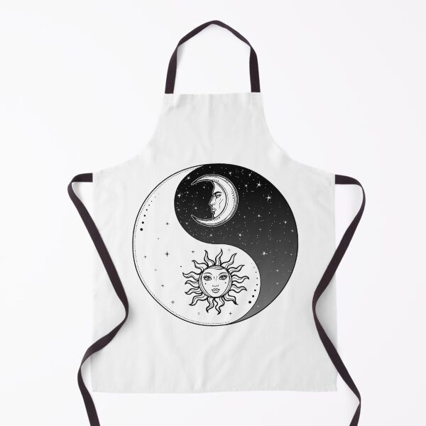 Item preview, Mystical drawing: Stylized sun and moon with human face, day and night. designed and sold by YanaZvereva.