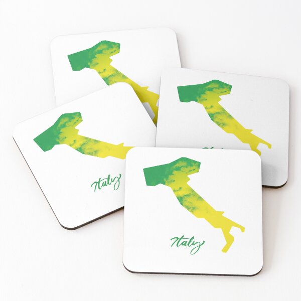 Item preview, Italy Map in Watercolor (Green and Yellow) designed and sold by Geometricshow.