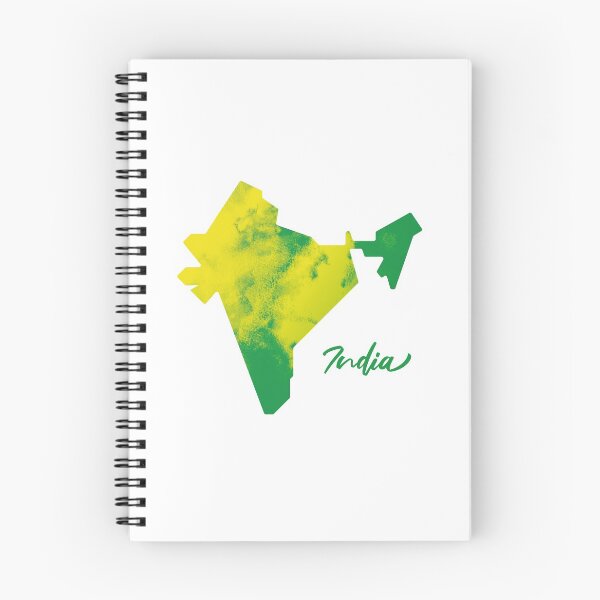 Item preview, India Map in Watercolor (Green and Yellow) designed and sold by Geometricshow.