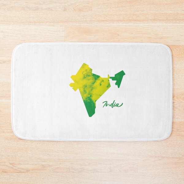 Item preview, India Map in Watercolor (Green and Yellow) designed and sold by Geometricshow.