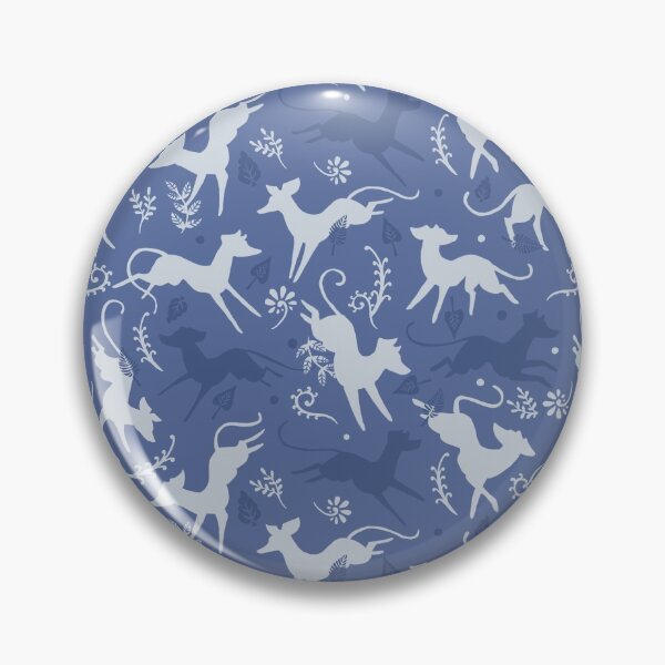 Item preview, Blue and White Hounds designed and sold by Elspeth Rose Design.