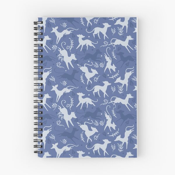 Item preview, Blue and White Hounds designed and sold by Elspeth Rose Design.