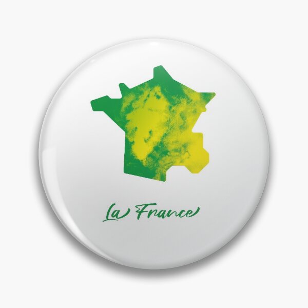 Item preview, La France Map in Watercolor (Green and Yellow) designed and sold by Geometricshow.