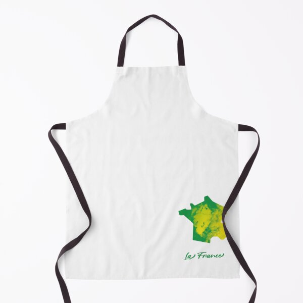 Item preview, La France Map in Watercolor (Green and Yellow) designed and sold by Geometricshow.