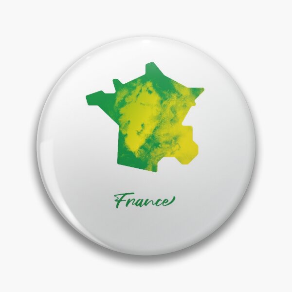 Item preview, France Map in Watercolor (Green and Yellow) designed and sold by Geometricshow.