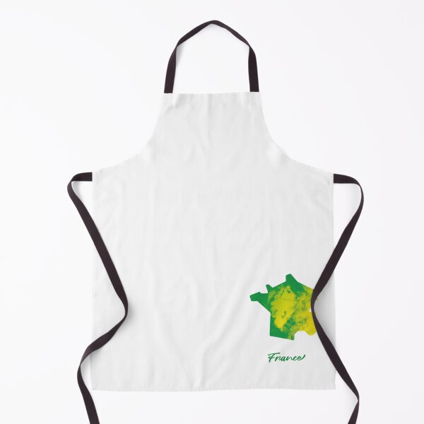 Item preview, France Map in Watercolor (Green and Yellow) designed and sold by Geometricshow.