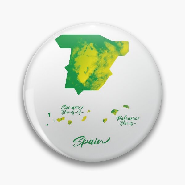 Item preview, Spain Map in Watercolor (Green and Yellow) designed and sold by Geometricshow.