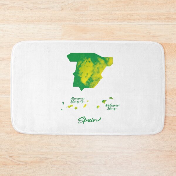 Item preview, Spain Map in Watercolor (Green and Yellow) designed and sold by Geometricshow.