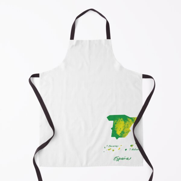 Item preview, España (Spain) Map in Watercolor (Green and Yellow) designed and sold by Geometricshow.