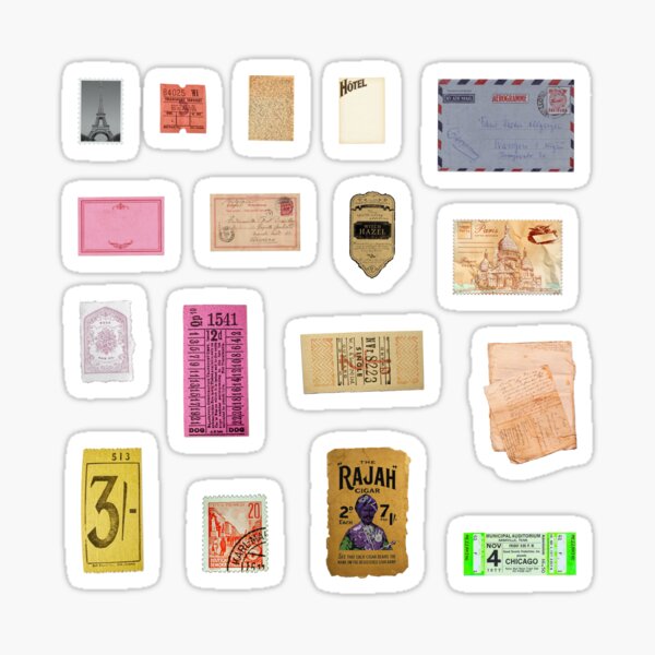 Vintage Ticket Receipt Paris Street Washi PET Tape Planner DIY
