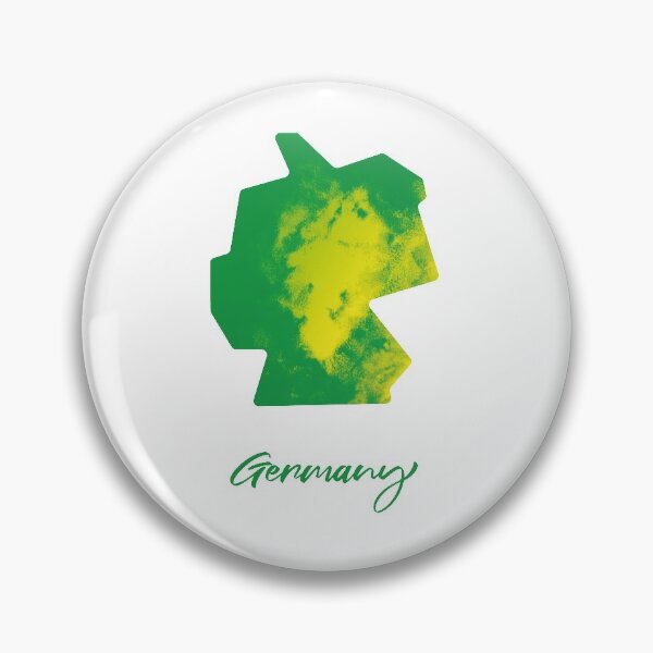 Item preview, Germany Map in Watercolor (Green and Yellow) designed and sold by Geometricshow.