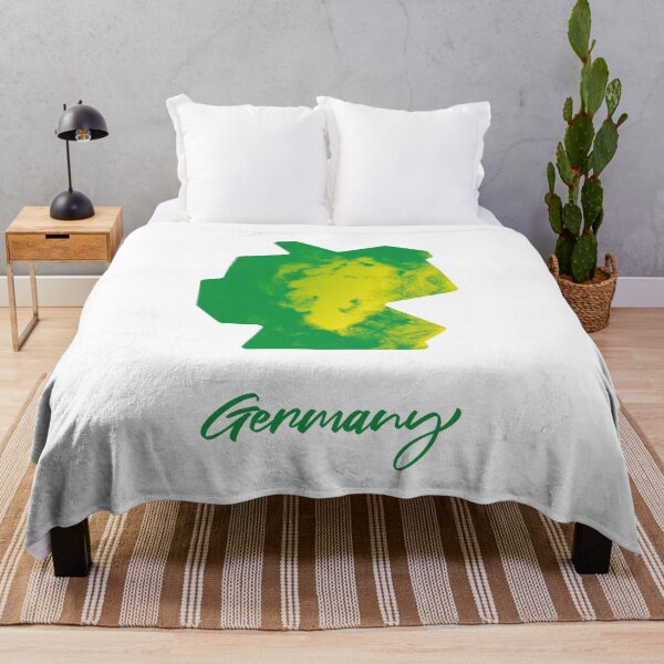 Item preview, Germany Map in Watercolor (Green and Yellow) designed and sold by Geometricshow.