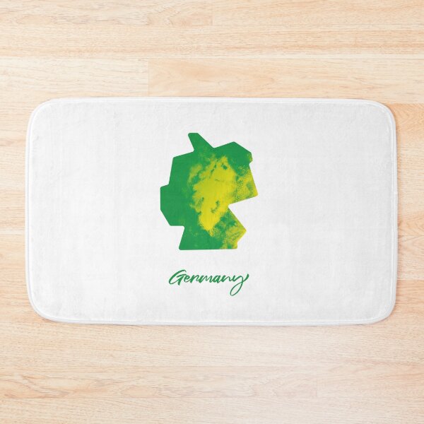 Item preview, Germany Map in Watercolor (Green and Yellow) designed and sold by Geometricshow.