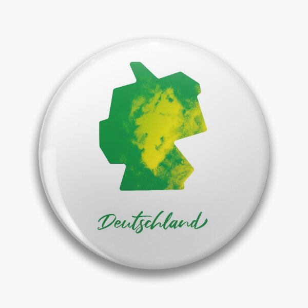 Item preview, Deutschland (Germany) Map in Watercolor (Green and Yellow) designed and sold by Geometricshow.