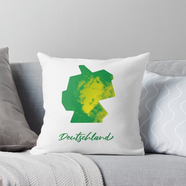 Item preview, Deutschland (Germany) Map in Watercolor (Green and Yellow) designed and sold by Geometricshow.