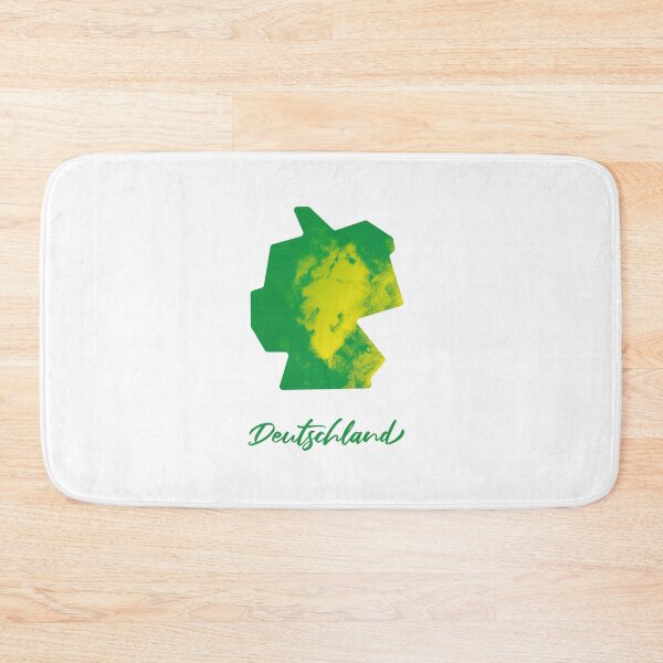 Item preview, Deutschland (Germany) Map in Watercolor (Green and Yellow) designed and sold by Geometricshow.