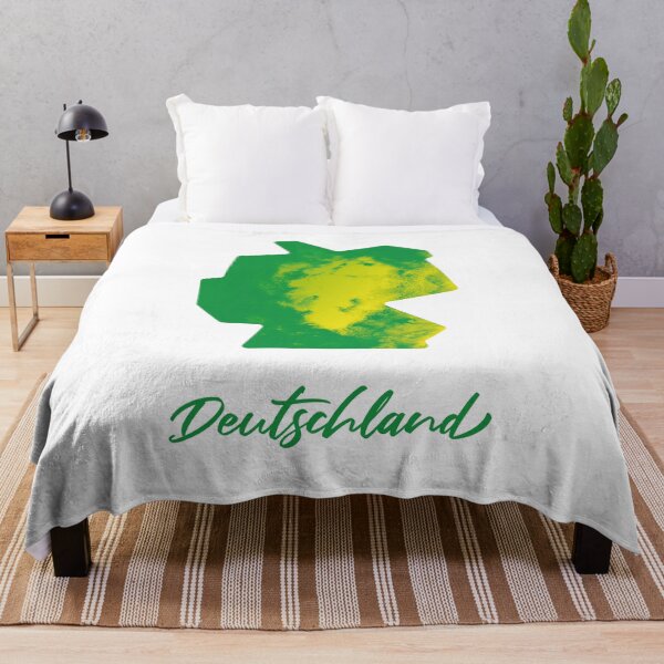 Item preview, Deutschland (Germany) Map in Watercolor (Green and Yellow) designed and sold by Geometricshow.