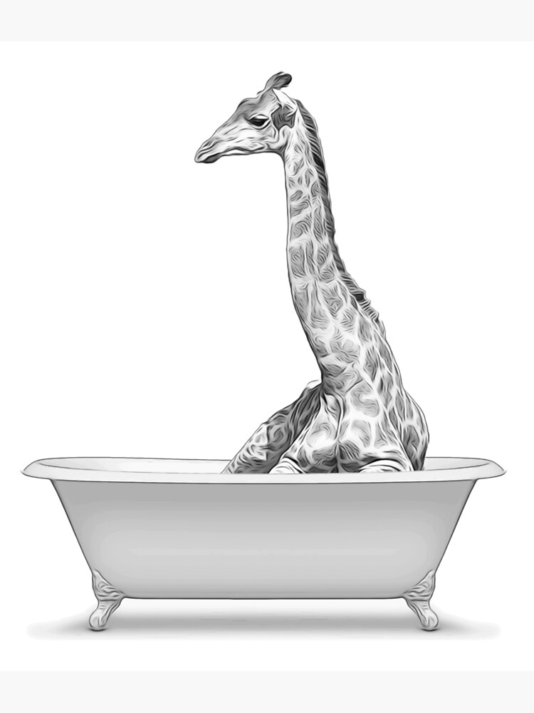 "bathroom art, giraffe wall art, bathroom wall art, bathroom kids art