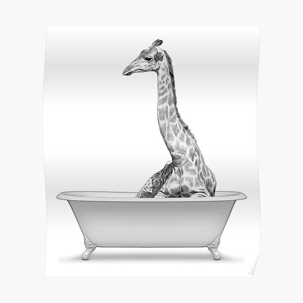 "bathroom art, giraffe wall art, bathroom wall art, bathroom kids art
