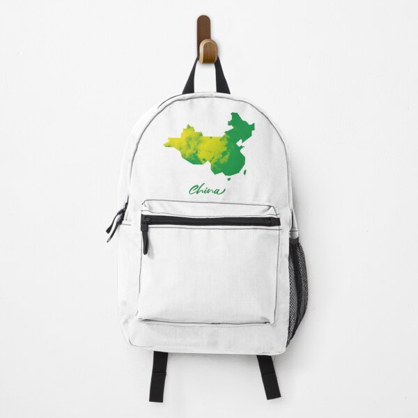 Item preview, China Map in Watercolor (Green and Yellow) designed and sold by Geometricshow.