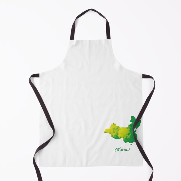Item preview, China Map in Watercolor (Green and Yellow) designed and sold by Geometricshow.