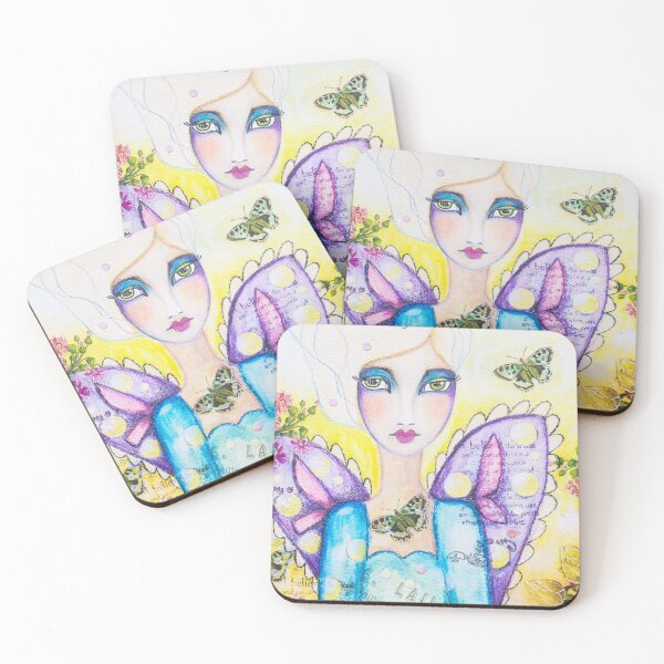 Item preview, White Hair Fairy With Blue Butterflies designed and sold by ZophiaSolaris.