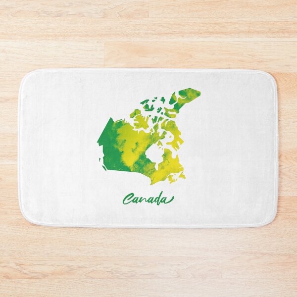 Item preview, Canada Map in Watercolor (Green and Yellow) designed and sold by Geometricshow.