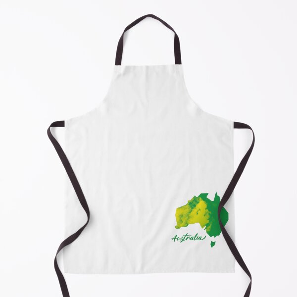 Item preview, Australia Map in Watercolor (Green and Yellow) designed and sold by Geometricshow.