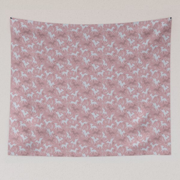 Item preview, Rose and White Hounds designed and sold by Elspeth Rose Design.